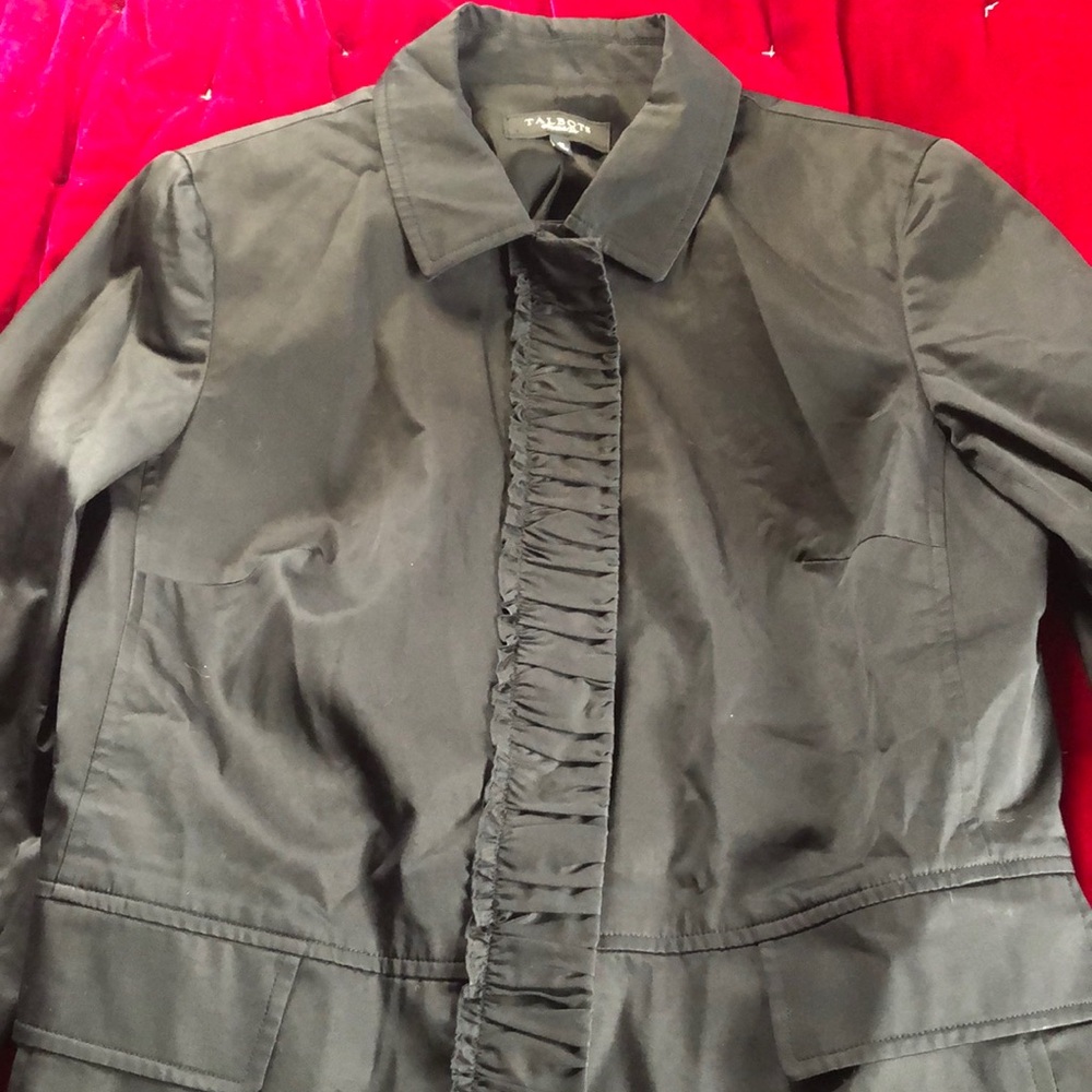 Talbots Black Jacket With Ruffles - image 1